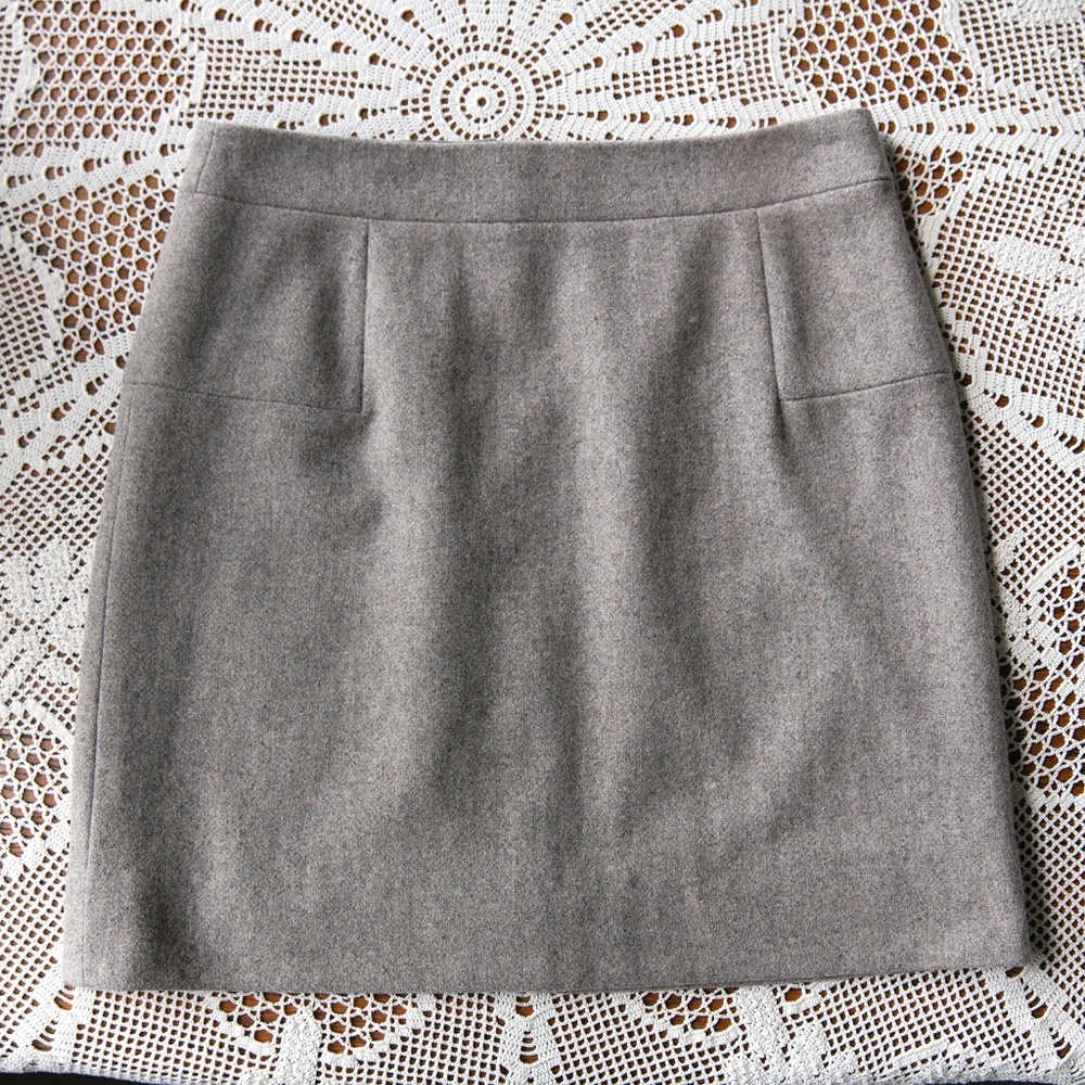 J.Crew Gray Mini Wool Skirt